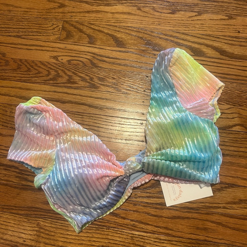 Colorful Tie-Dye Bikini Top